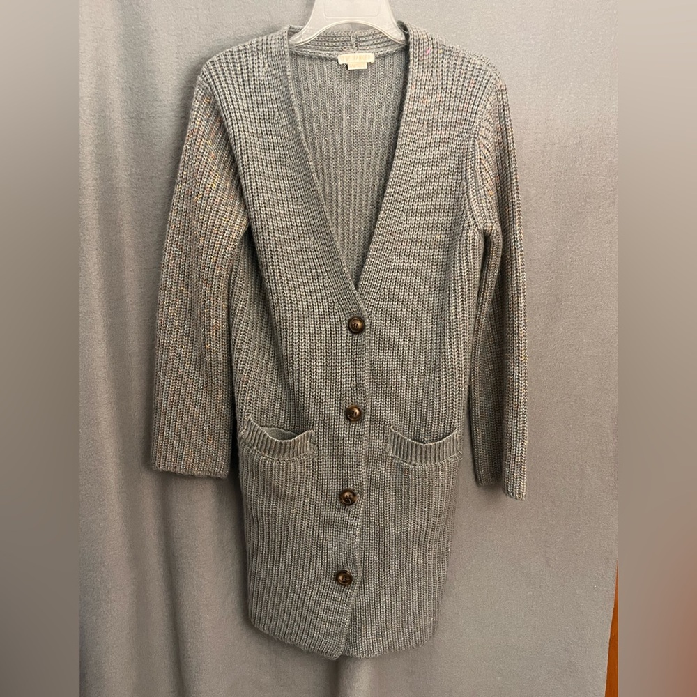 The Hanger Gray Knit Cardigan with Pockets